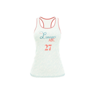Maillot blanc officiel des matchs à domicile du Limoges ABC