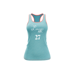 Maillot blanc officiel des matchs à domicile du Limoges ABC